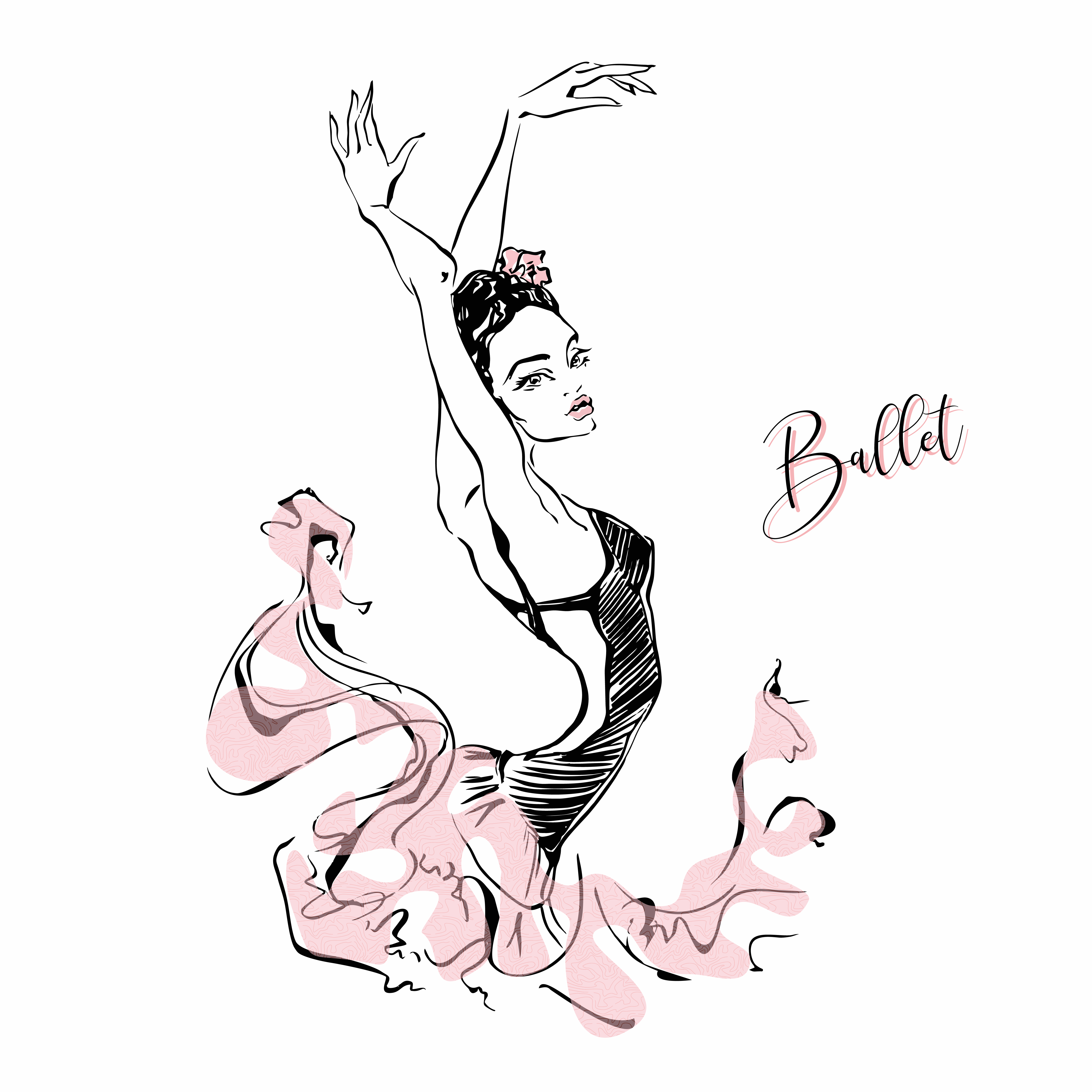 Ballerina Dancer Ballet Carmen Graphics Vector Illustration