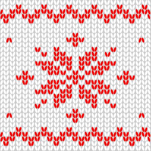 Seamless pattern. Knitted fabric. Ornament snowflake. Wool. Winter decor. White. Vector. vector