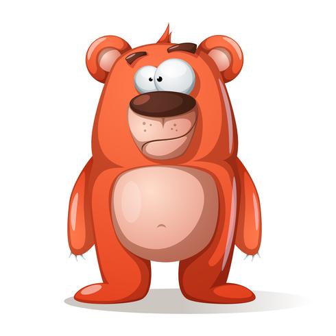 Cute, funny bear characters. vector