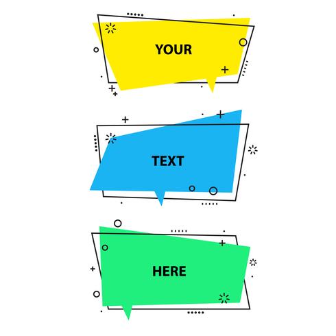 Flat style speech bubbles,banners,stickers vector