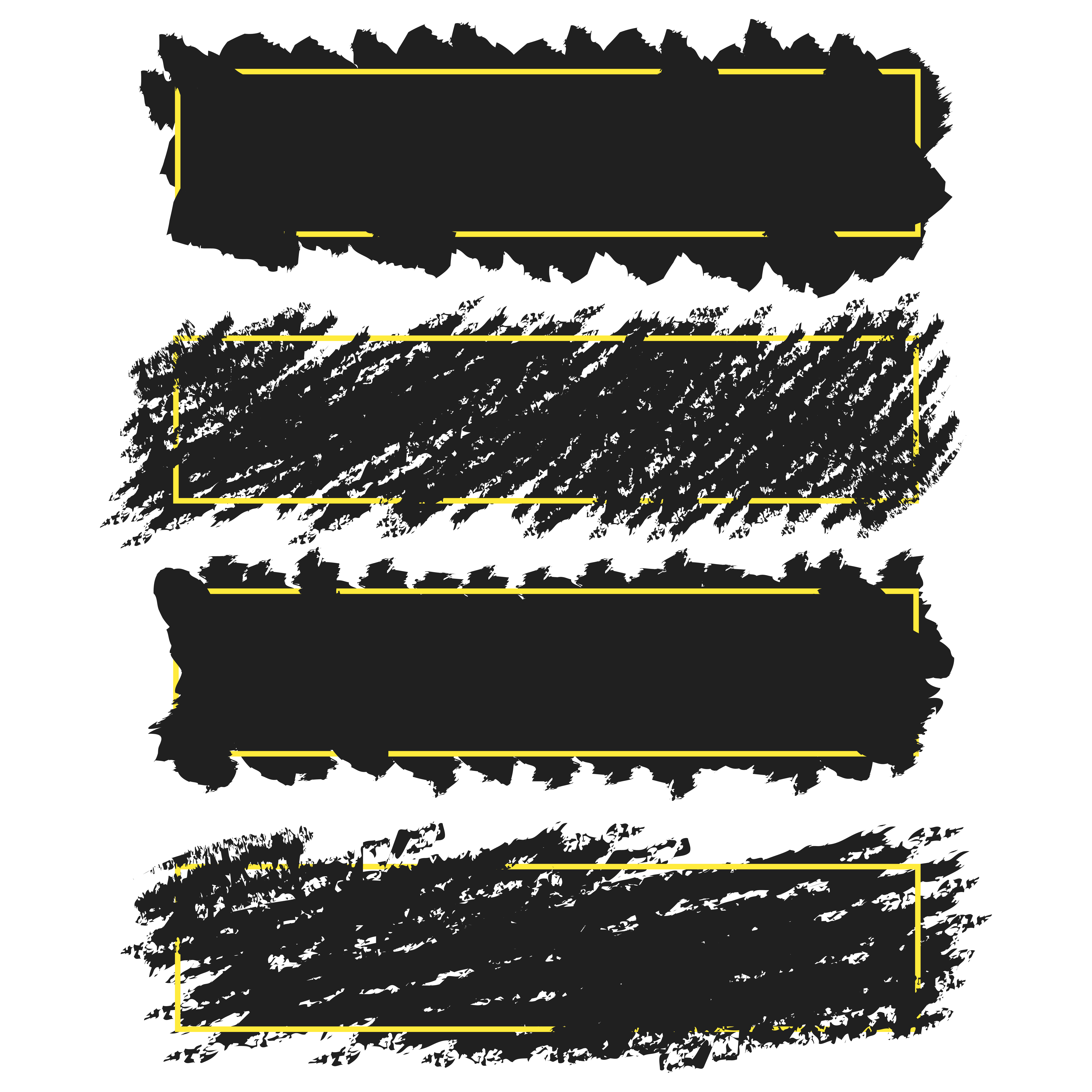 Download Trendy banners,borders of ink brush strokes,vector set ...