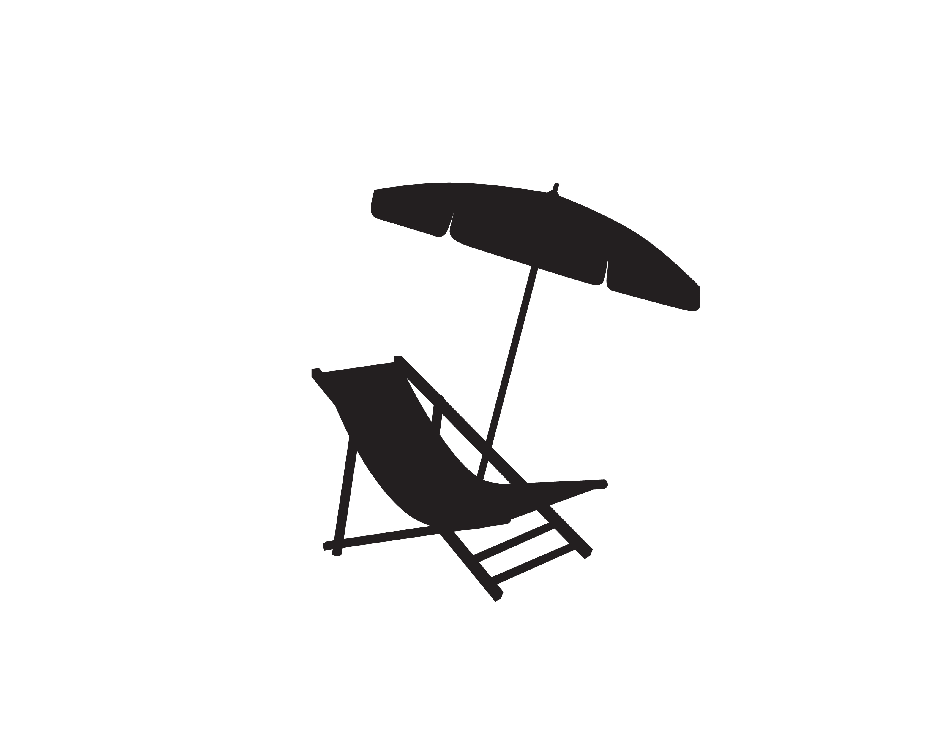 Simple Silhouette Beach Chair for Large Space
