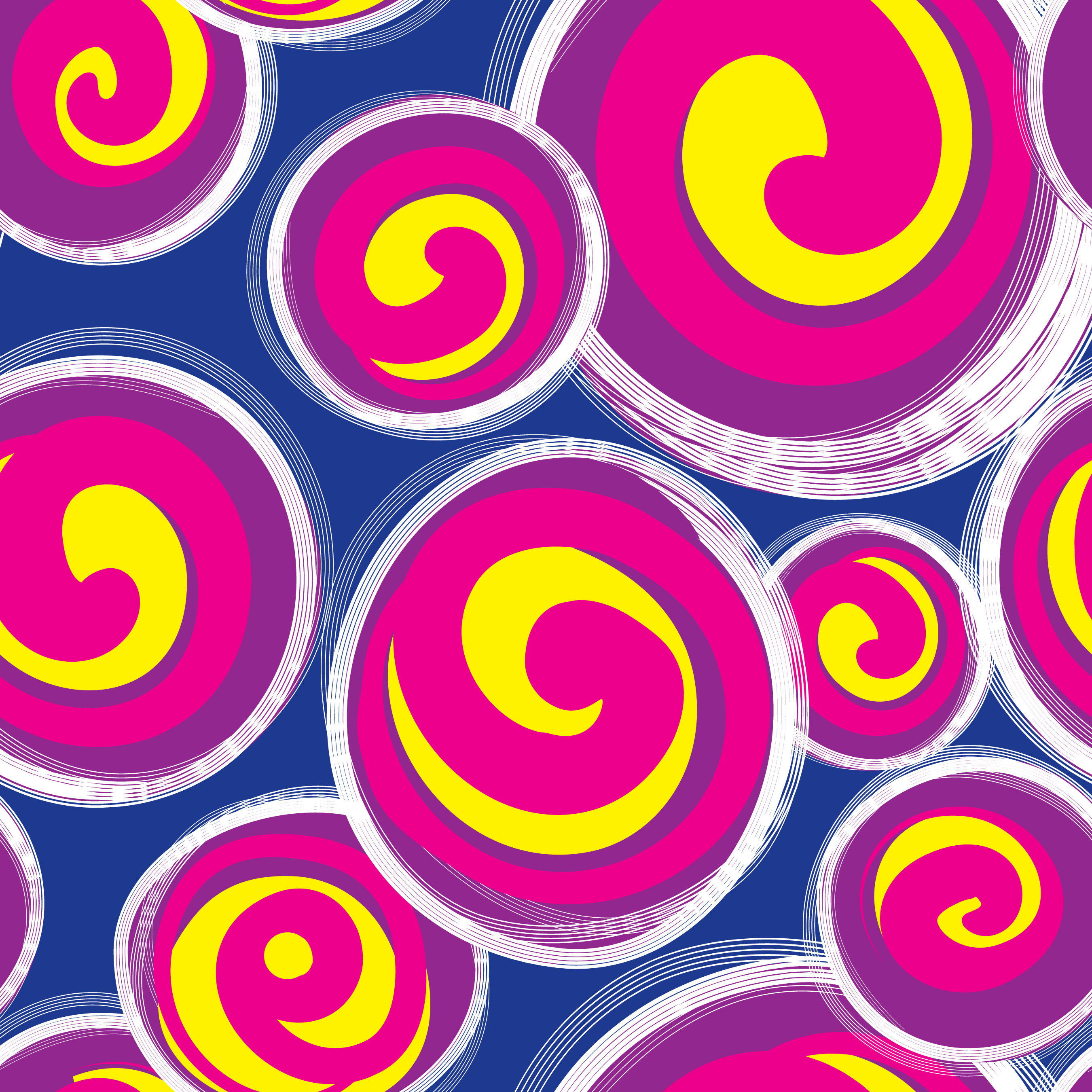 Abstract pattern with round shape forms in retro style. Seamless 625555