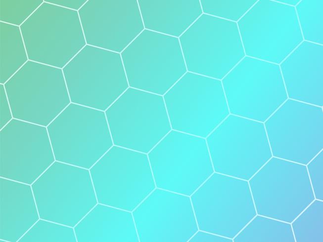 Blue abstract geometric background with hexagon shapes vector