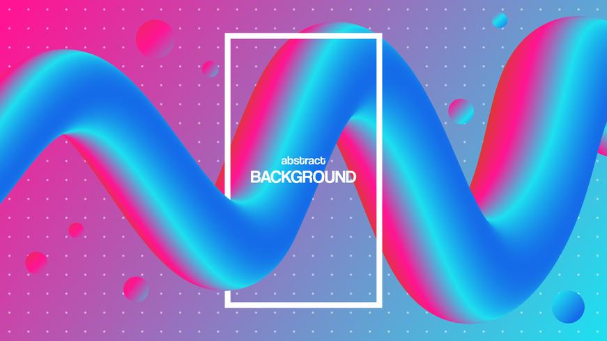 3d Colorful Liquid Shape Abstract Background With Vibrant