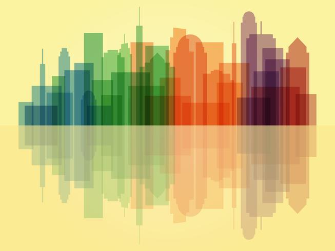 Colorful Transparent Cityscape Background Download Free Vectors Clipart Graphics Vector Art