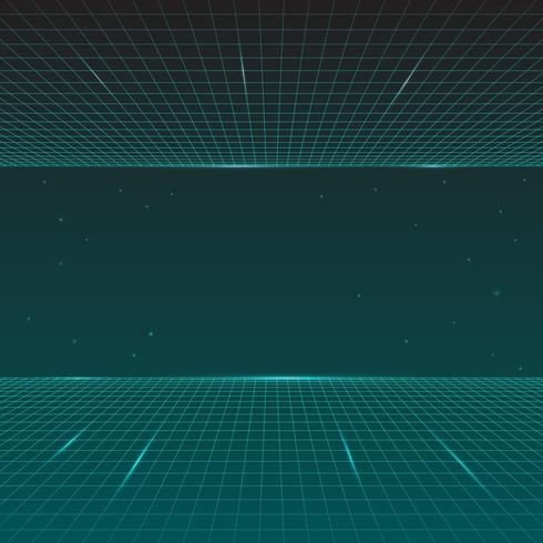 Futuristic synth retro wave, 80s style, future retro line background vector