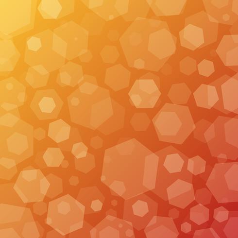 Sunny geometric abstract techno background with hexagons vector