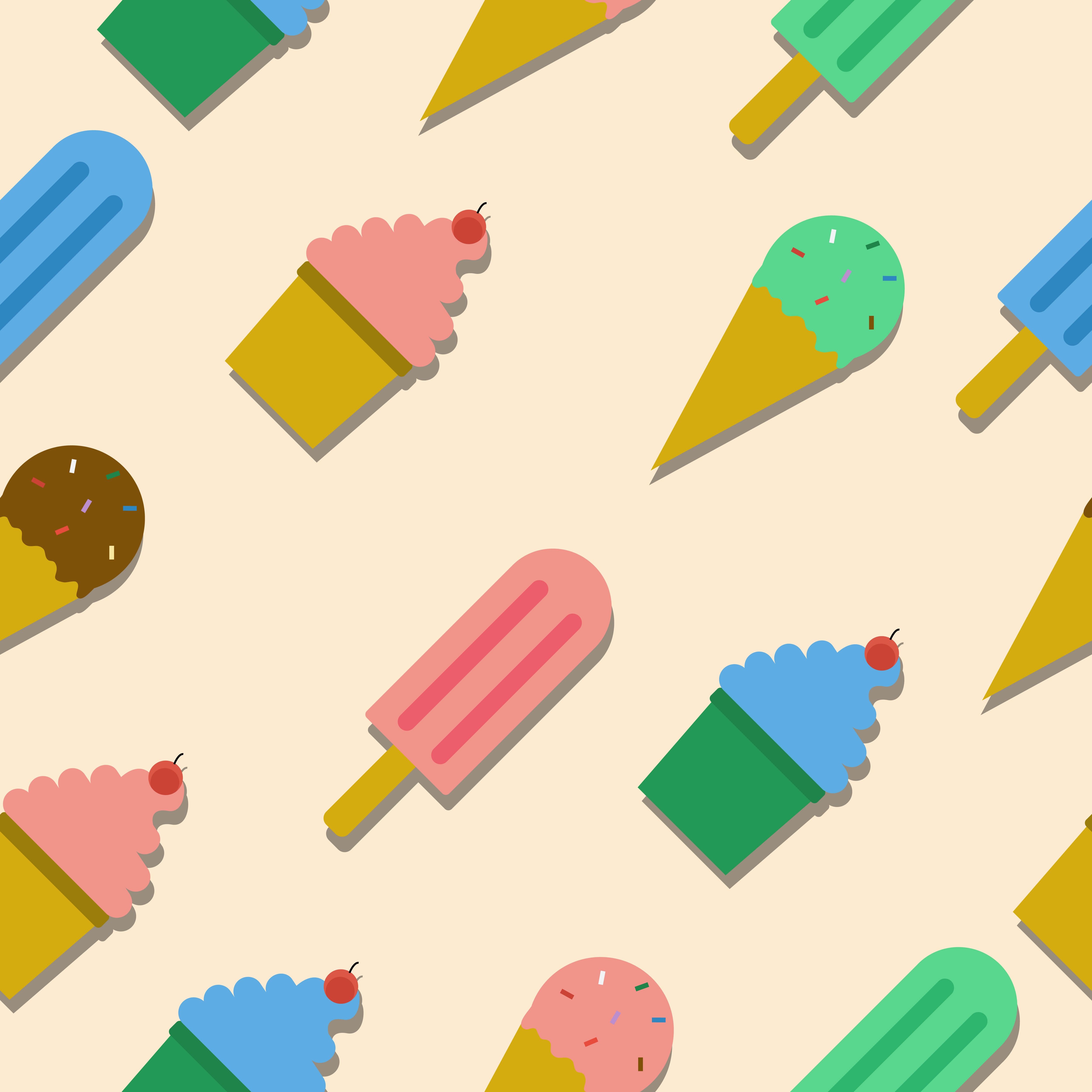 Seamless pattern with ice cream and cup cake 625941 Vector Art at Vecteezy