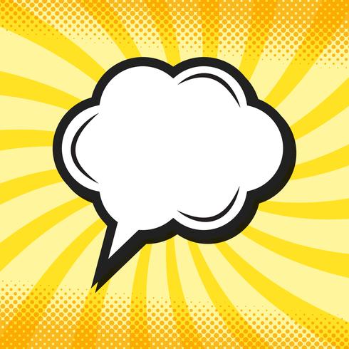 Retro thinking speech bubble in Pop Art comic style vector