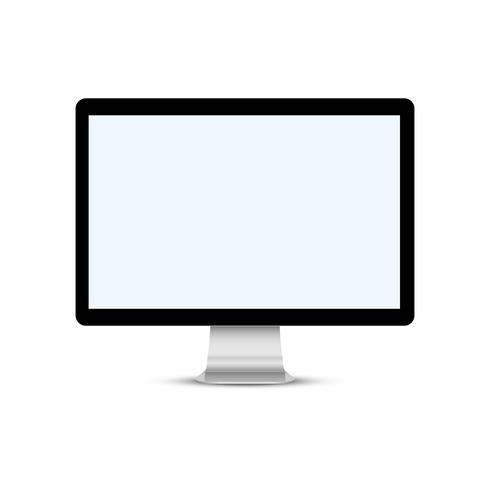 monitor de vector blanco eps10 o icono de pc en un estilo moderno y plano  simple aislado en fondo negro 8659193 Vector en Vecteezy