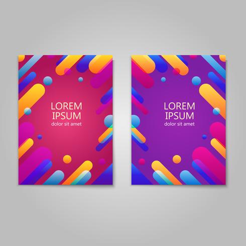 Creative colorful cover design with geometric shapes vector