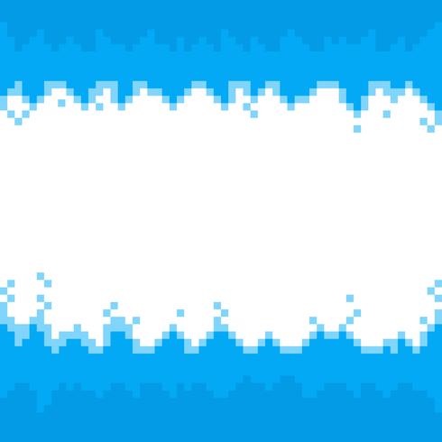 Blue abstract pixel borders,frame with space for your text vector