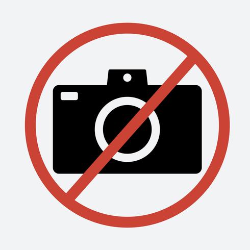 No photo sign on white background vector