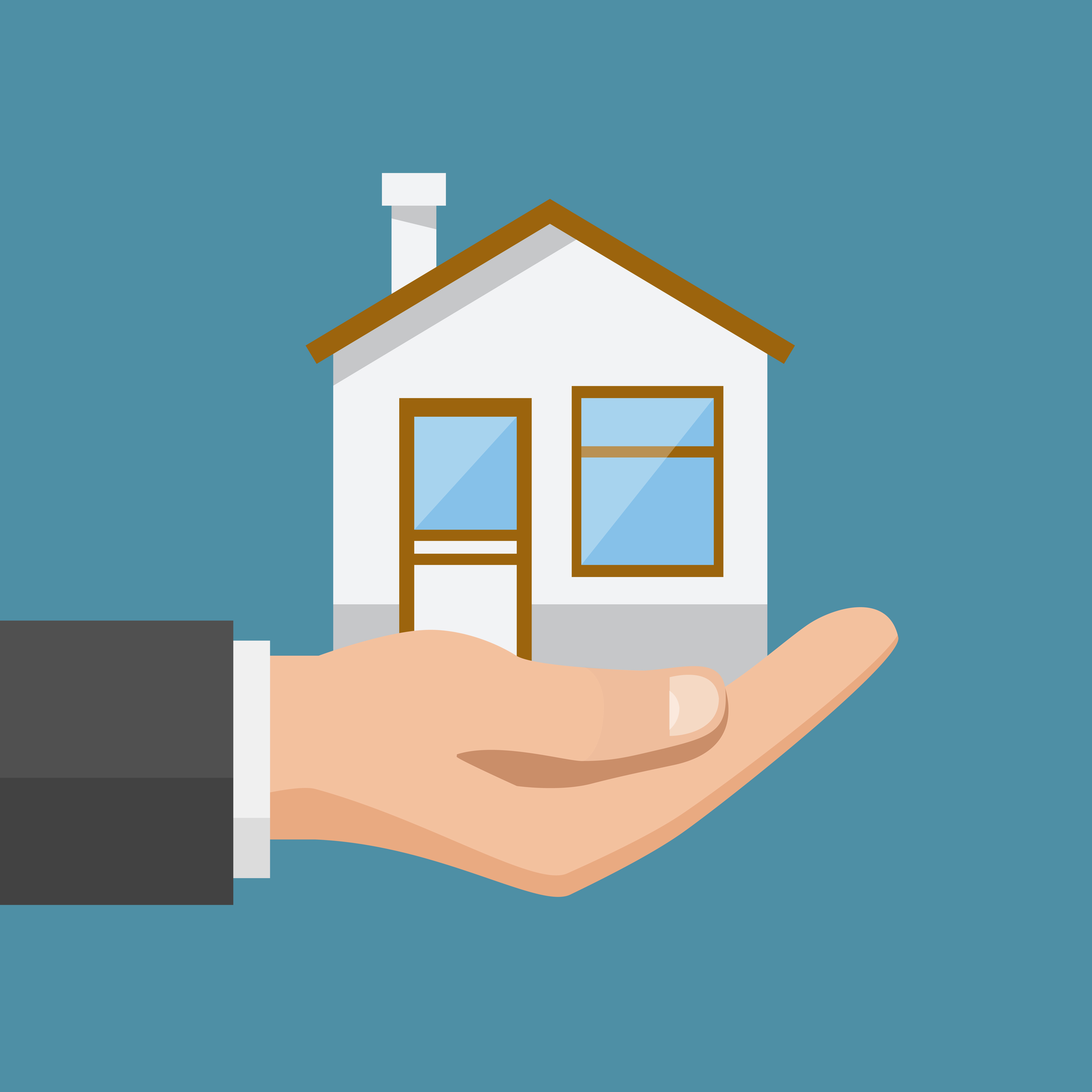 Real estate offer, businessman holding a house 626030 Vector Art at