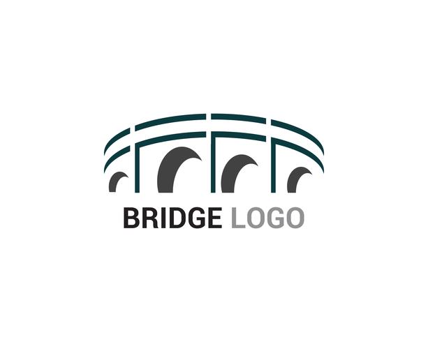Bridge logo and symbol vector template building