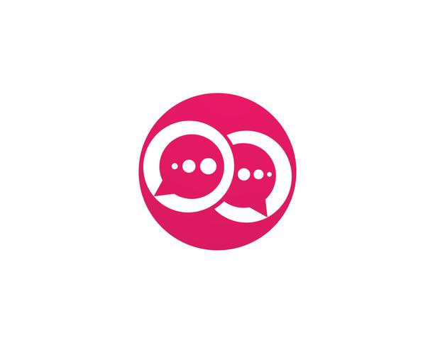 Bubble chat logo vector