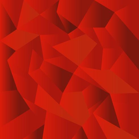 Fondo de mosaico poligonal rojo abstracto vector