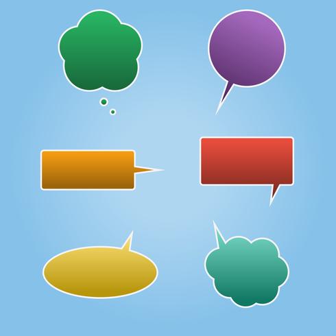 Set of colorful speech bubbles vector