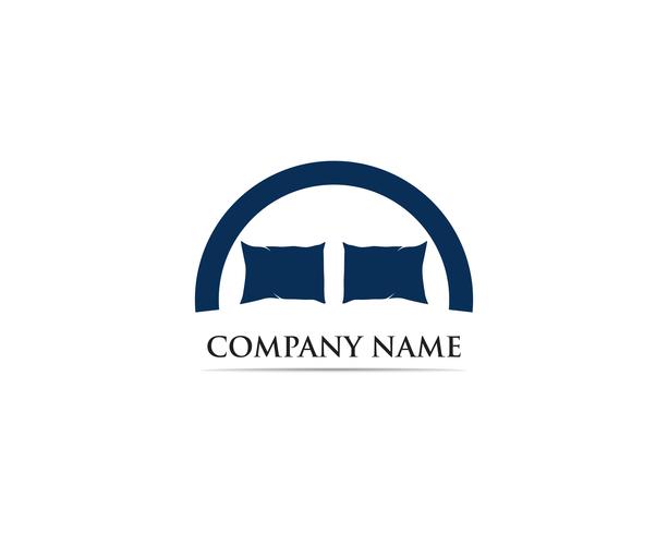 Bed logo vector template illustrator