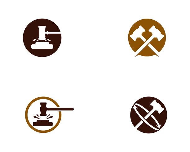 Hammer court Vector icon design illustration 