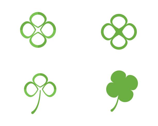 Green Clover Leaf Logo Template  vector