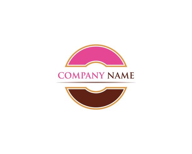 Donuts logo vector template illustration