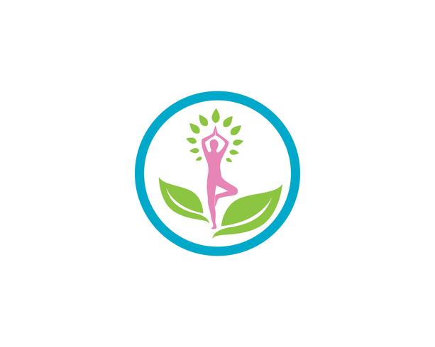 Plantilla de vector de logotipo de salud yoga