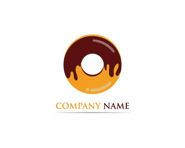 Ilustración de plantilla de vector logo de Donuts