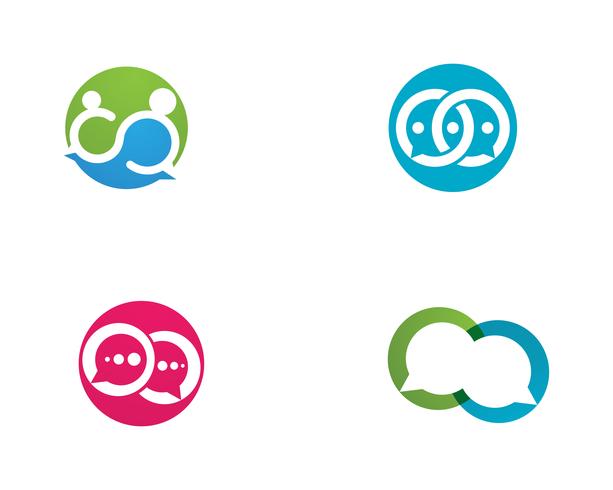 Bubble chat logo vector