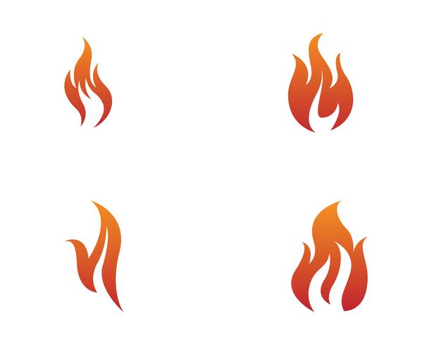 Logo de icono de vector de fuego