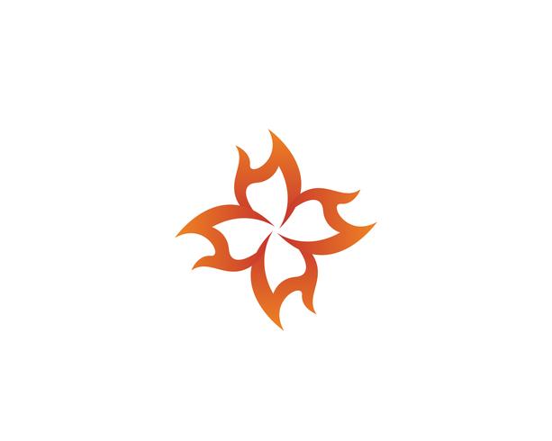 Logo de icono de vector de fuego