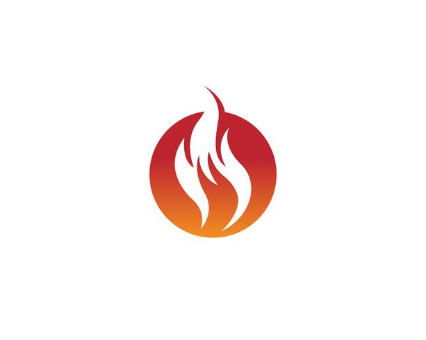 Logo de icono de vector de fuego