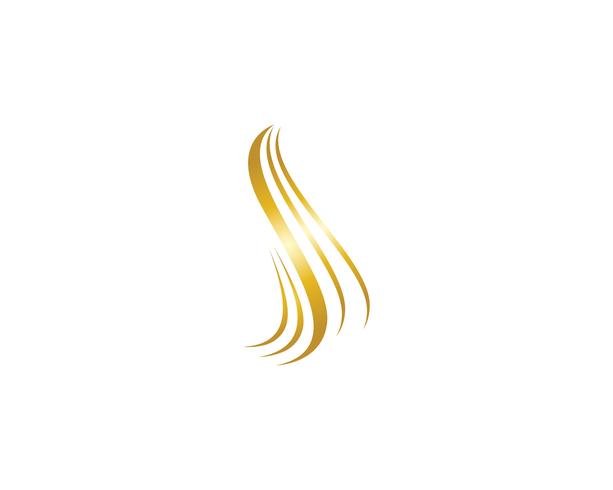 Hair wave logo vector ion template illustrations