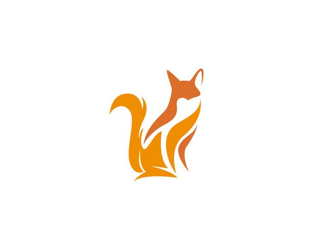 Fox logo vector template illustrator