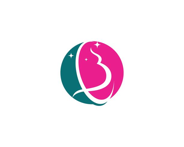 Ilustración de icono de vector de plantilla de logotipo embarazada