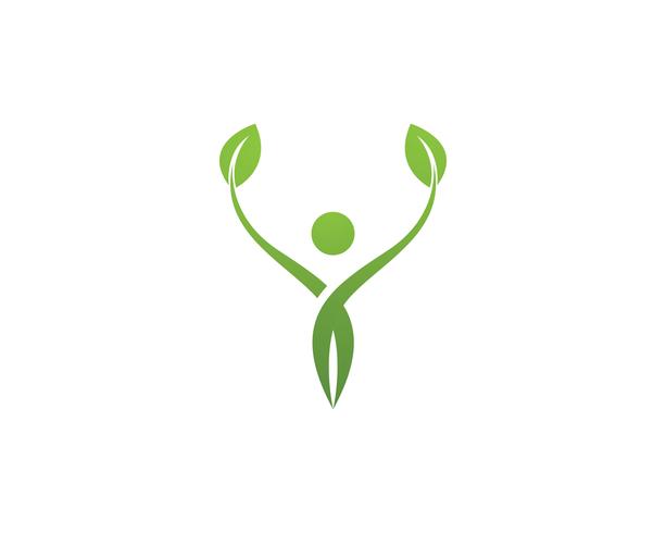 Human character sign,Health care logo. Nature logo sign. Green life logo sign vector