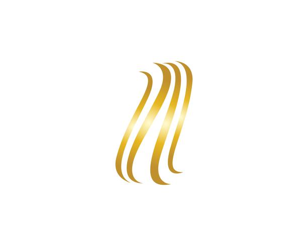 Hair wave logo vector ion template illustrations