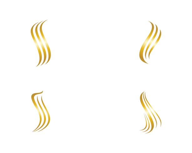 Hair wave logo vector ion template illustrations