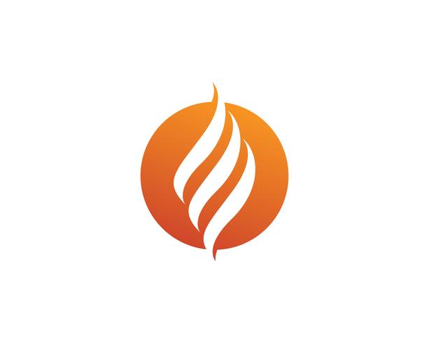 Logo de icono de vector de fuego