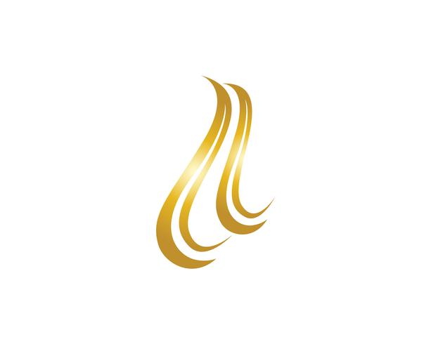 Hair wave logo vector ion template illustrations