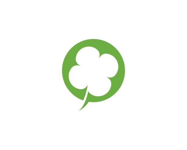 Green Clover Leaf Logo Template  vector