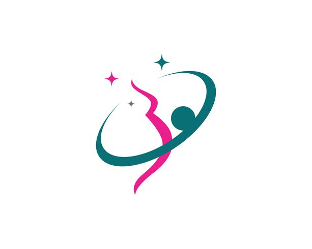 Pregnant logo template vector icon illustration 