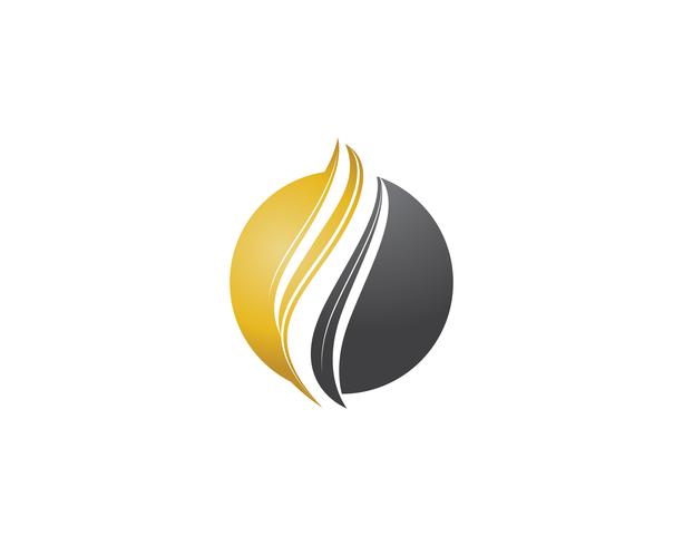 hair wave  logo and symbols vector