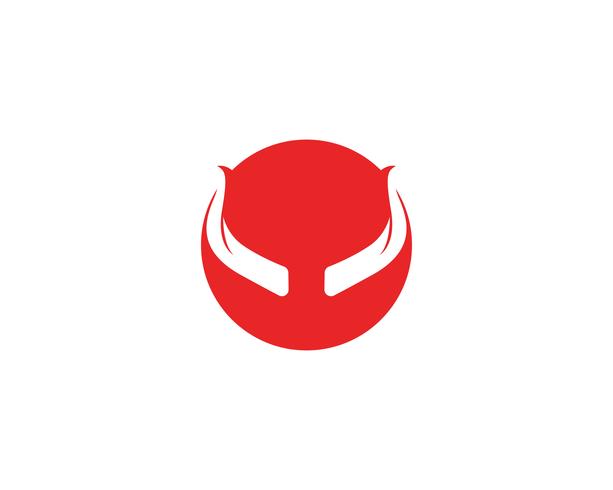 Devil horn Vector icon design illustration Template