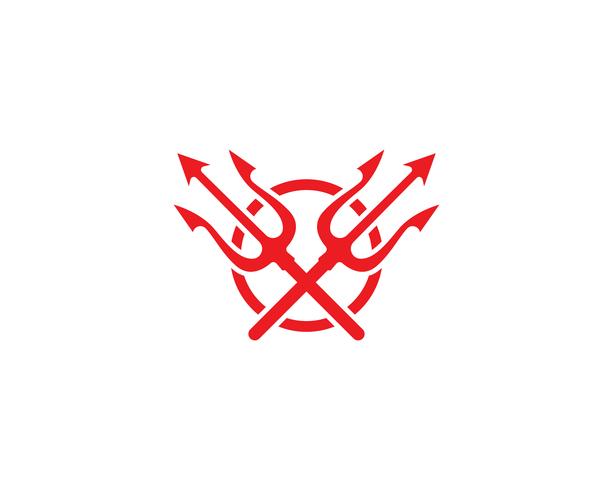 Magic tridenth trisula logo  vector