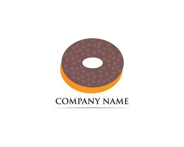 Donuts logo vector template illustration