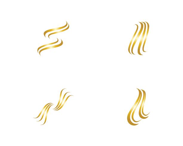 Hair wave logo vector ion template illustrations