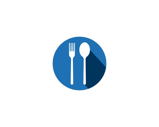fork and spoon icons vector