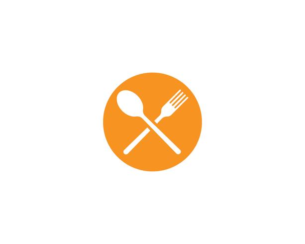 fork and spoon icons vector